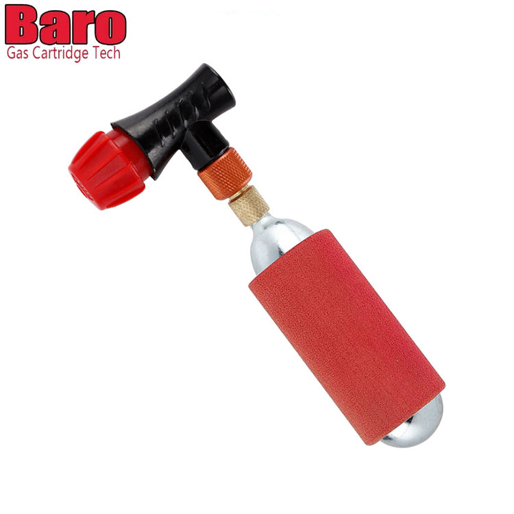 Draagbare CO2-cartridge Fietspomp Ventielkop